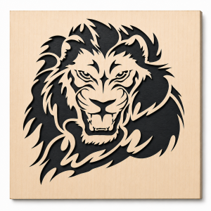 Lion dans un cadre