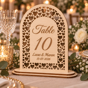 Numero table arche coeurs